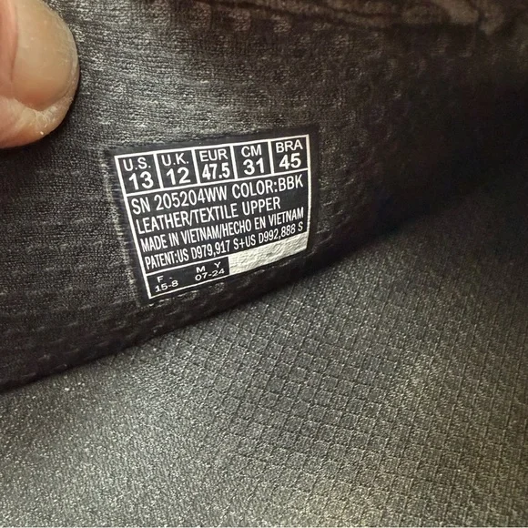 Skechers Relaxed Arch Fit Slip-Ins Motley Leather Milo Black Sneakers Men’s 13WW - Picture 5 of 10